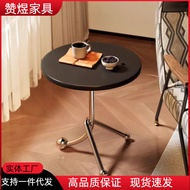 Medieval Style Stainless Steel Small Apartment Living Room Coffee Table Small Round Table ins Style 