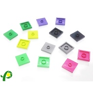 Palengkee Parts 87580 Plate Modified 2x2 with Groove and 1 Stud in Center (Jumper)