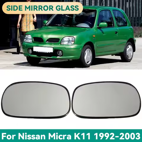 Glass rear view mirror with heating,left and right rear view mirror for Nissan Micra K11 1992 1993 1