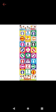 Jumping mat Thảm nhay bước chân thảm vận động học số màu sắc hình học tiếng anh