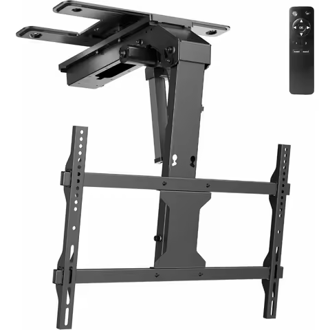 Electric Flip Down and Swivel Ceiling TV Mount for 37 to 70 inch Screens, Large Motorized Flat Ceili