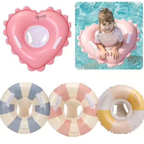 Swimming Pool Floats for Kids 0-3 Inflatable Baby Pool Float with Seat Cute Swim Rings Floaties Wate
