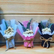 Ready Mini Buket Bunga Edelweis/Bunga Kering/ Frame Foto/Bingkai