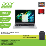 Acer Aspire 3 A314 42P R05P Laptop - Silver (Ryzen 7 5700U| 16GB| 512GB SSD| Radeon Graphics| W11|HS)