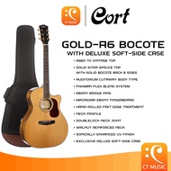 Cort Gold-A6 Bocote with Deluxe Soft-Side Case Acoustic Guitar กีตาร์โปร่งไฟฟ้า กีตาร์โปร่ง กีตาร์ GoldA6 Gold A6