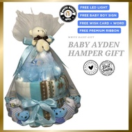 Premium Baby Newborn Hamper Gift Set | Set Hadiah Bayi | Hamper Baby LED berlampu | Baby Gift Box | 