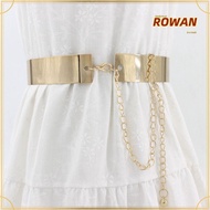 ROWANS Gold Silver Mirror Waistband, Adjustable Luxury Metal Designer Belt,  Fashion Women Vintage Dress Bling Waistband