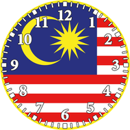MALAYSIA FLAG WALL CLOCK/ Bendera Malaysia Jam Dinding Viral/Print Full Color/Trending Clock/Jam Mur