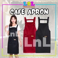 LNL Apron Kitchen Cotton Waterproof Custom Black Apron Barista Appron Women Men Work Epron Kain Kali