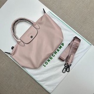 💯全新 💜  Longchamp龍驤 藕粉色 牛皮餃子包 手拿包 手提袋 斜挎包 單肩包 通勤 生日禮物 節日 情人節