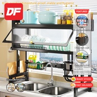DF.os 85cm/95cm/105cm Kitchen Sink Rack With Cabinet Door Rack Knife Storage Dustproof Dish Shelf