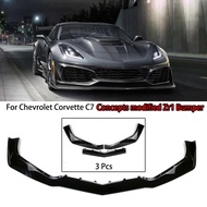 Front Bumper Lip For Chevrolet Corvette C7 2014-2019 Concepts Modified Zr1 Bumper Splitter Diffuser
