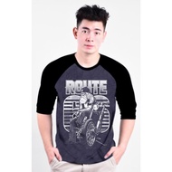 ROUTE 66 M81 SCREEN-PRINTED MEN'S RAGLAN T-SHIRT \ MEN'S RAGLAN T-SHIRT 3\4 SLEEVE, MEN'S TOP T-SHIR
