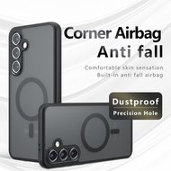 For Samsung S25 FE S25 Edge A07 A17 5G Luxury Matte Magnetic CaseShockproof Cover