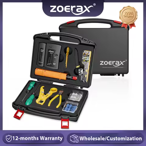 ZoeRax RJ45 CAT6 Crimp Tool kit Network Tool Kit Pass Through Crimper RJ45 Crimping Tool Cable Teste