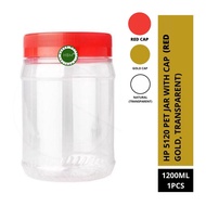 J100-21 / SP 8190 / NCI 4021 /  CONTAINER 1 PCS/ RED / GOLD / TRANSPARENT CAP / BALANG PLASTIK