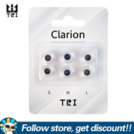 TRI Clarion Silicone Earphone Eartips 3 Pairs Soundproof Replacement Ear Pads S/M/L Size  Comfortabl