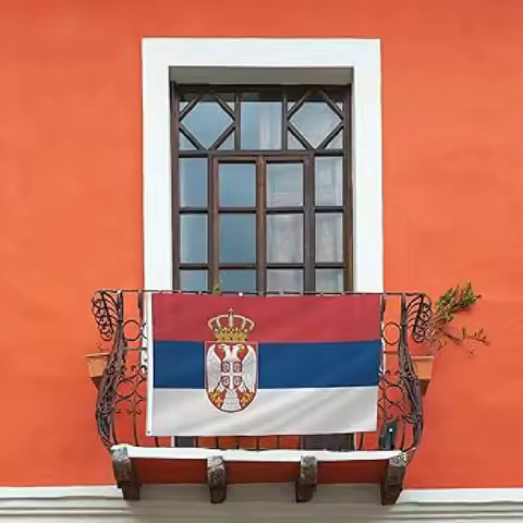 FLAGLINK 90x150 CM Republika Srbija Serbia Flag For Decoration