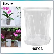 [fixory] 10x Orchid Pots Flower Pot Planter for Health Root Growth, Professional, with