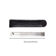 Metal Ruler Multifunctional Measuring Tool Drawing Compass Metric & British Scales Portable for Scho