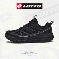 乐途（LOTTO）休闲鞋男秋季新款网面透气缓震跑鞋厚底运动鞋1065 黑色(男) 43