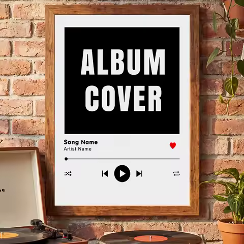 Personalized Song Poster Music Wall Art Album Cover Print Music Poster Choose Any Song Album Art Cus