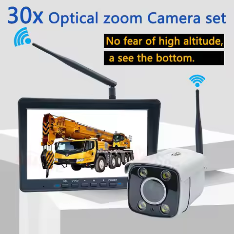 AHD1080p30x optical zoom wireless Camera and 10.1 inch wireless display set for crane/tower crane/fo