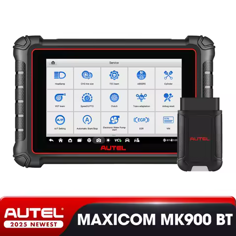 Autel Scanner MaxiCOM MK900BT MK900-BT V2.0 Bidirectional Diagnostic Tool 8in Up of MK900 MX900 MK80