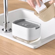 [SG] Kitchen Detergent Liquid Soap Dispenser Container Soap Dispenser Pump With Sponge Placement