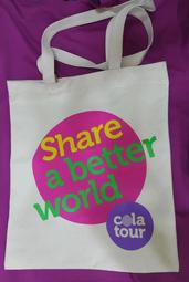 colatour 可樂旅遊 Share a better world  分享世界的美好 帆布購物袋