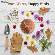 [Meifuyi] Gardening Accessory Copper Bird Bath Disk Antimicrobial Triple-Point Cleaning Design COD