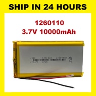 1260110 Lithium Polymer Li-Po li ion Rechargeable Battery 3.7V 10000mAh Lipo cells Bluetooth speaker