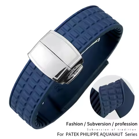 Natural Rubber Watchband for Patek PP Philippe Aquanaut 5067 5068 18mm 19mm Soft Silicone Colorful W