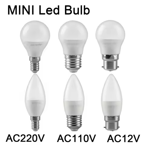 4PCS Energy-efficient LED bulbs G45 C37 E14 E27 5W AC230V AC110V AC12V 3000K/4000K/6000K Golf Bulb L