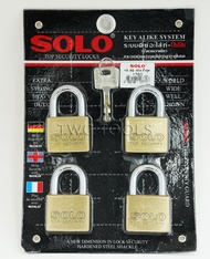 SOLO กุญแจ ระบบคีย์อะไล้ท์ โซโล คอสั้น 40MM 4ตัวชุด