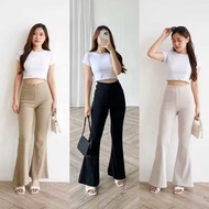 Women's Fit And Flare Highwaist Scuba Pants || Women's Fit Flare Highwaist Scuba Stretch Pants