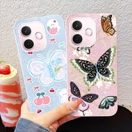 YBD Phone Case For OPPO A5 Pro A5X 5G 4G Color Blocking Butterfly Glitter Powder Hard Backboard TPU 