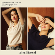 ALTER&BEYOND V-ters Knit Top เสื้อนิตแขนสั้นคอวี