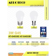 AeroTech  B22 LED G45 3w Colour Bulb / Warmwhite / 1 Box = 100pcs