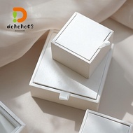 DOHOHPH Jewelry Packaging Box, Display Organizer Satin Jewelry Box, Elegant White/Pink Earring Organ