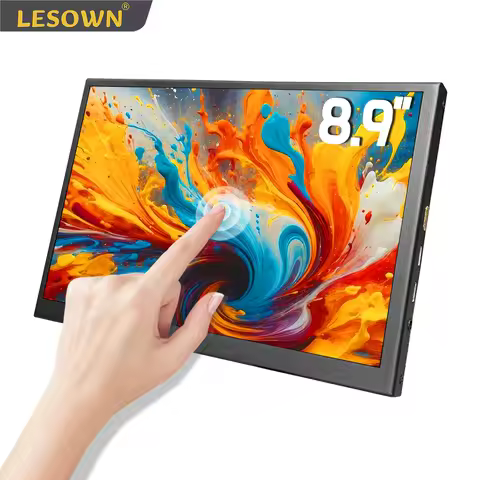 LESOWN 2K Portable Monitor 8.9 inch USB-C HDMI 1920x1200 IPS LCD Display Touch Screen for Raspberry 