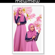 🌹✨JUBAH RAYA MUSLIMAH CUTTING A PRINCESS CUT ,TANGAN KOREAN PREMIUM LACE CORAK ROSE mewmew