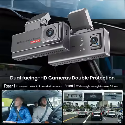 4G Sim Card Security Camera 4K Dual Lens Dashcam GPS Human Detection All Round 6 Month Long Standby 