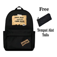Tas Ransel Kekinian Cwo/Cwe Skena Kata Dunia Jahat Yang Baik Cuma Mama Terlaris Terbaru 2025 COD