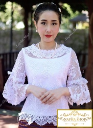 เสื้อลูกไม้เกรดพรีเมี่ยม [1875]  (1825-1) Size :3638404244464850