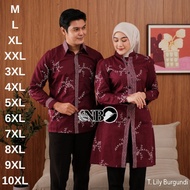 KEMEJA Men's Couple Batik Tops Latest JumboWanita - Long Sleeve Shirts - Button Tunic for Nursing BI