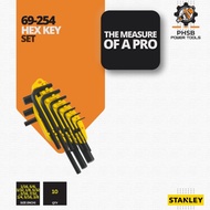 STANLEY HAND TOOLS | 69-254 STANLEY HEX KEY | 1/16,5/64,3/32,1/8,5/32,3/16,7/32,1/4,5/16 & 3/8 INCH