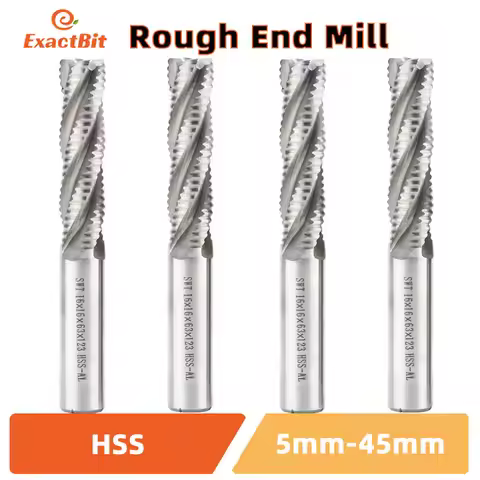 Rough End Mill HSS Cutters Carbide Milling Cutter Router Bits End Mill 4 Flute 5mm to 45mm Saw Blade