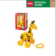 BRIO Official Store SG - Pull Along Giraffe (30200) Pull Along Wooden Toddler Toy
