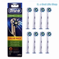 Oral -B Cross Action Ultra Clean toothbrush Replace electric toothbrush head, 8 Count